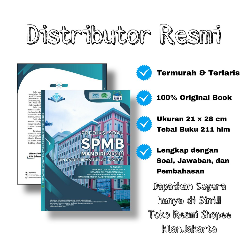 Buku Prediksi Soal Spmb Mandiri Uin Jakarta 2021 Shopee Indonesia