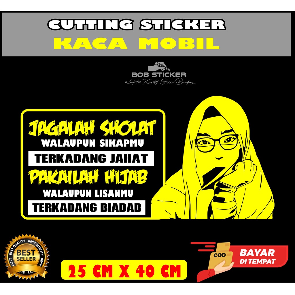 terbaru  cutting stiker wanita berhijab,cutting stiker wanita muslim, stiker kata kata kaca mobil,, 