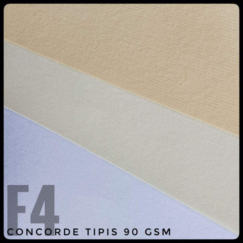 

( 100 Lembar ) Kertas Concorde Tipis 90 Gsm All Colour Uk F4 21.5 cm X 33 cm