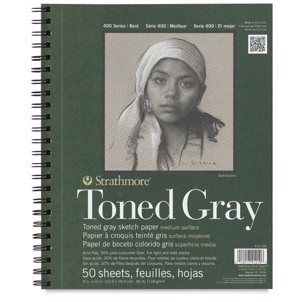 

Strathmore 400 Series Recycled Toned Gray Sketch Pad