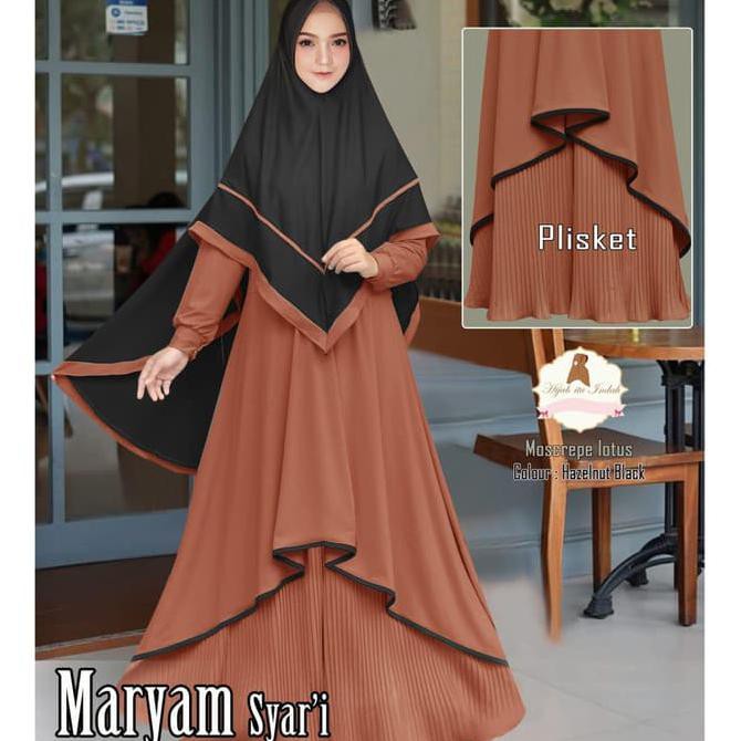 Baju Muslim Wanita Gamis Syari - Pesta / Maxi Dres Maryam TerbarU