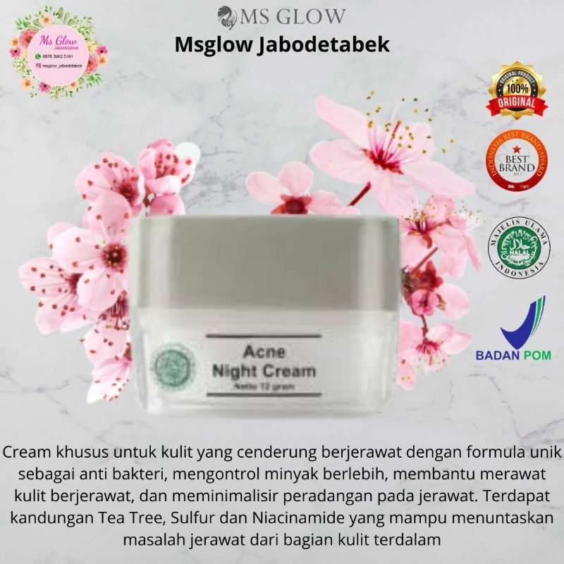 MS GLOW Acne Night Cream Original