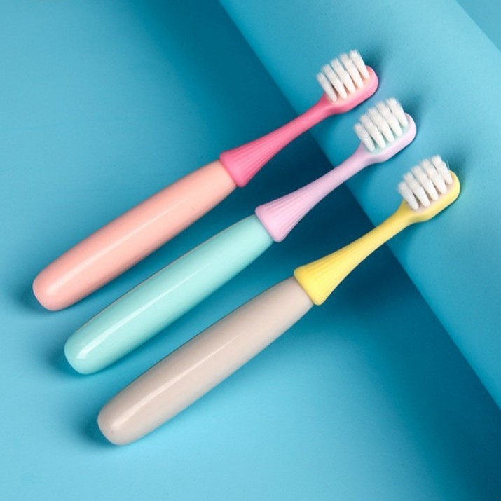 (Pimenova) 3Pc/set Sikat Gigi Silikon untuk 3-5 Tahun Anak-anak  / sikat  gigi anak