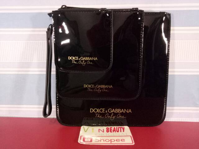 Pouch / Dompet Isi 3 Pc By Dolce &amp; Gabbana OriginaL Seri The Only One Hitam Murah