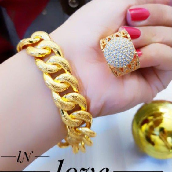 Xuping Set Gelang Cincin Perhiasan Wanita 2001