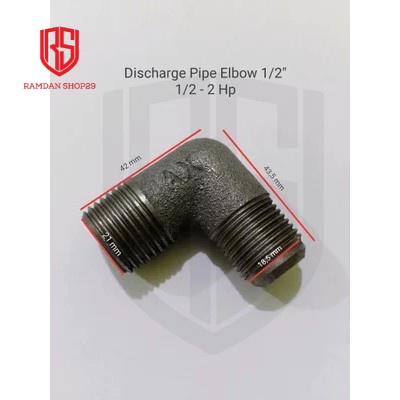 Discharge Pipe Elbow 1/2 Inch 1/2-2 hp