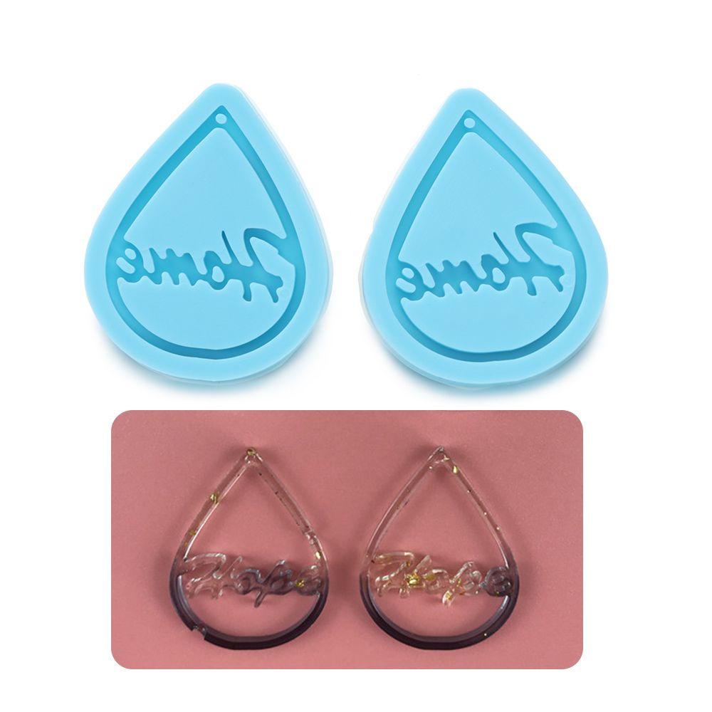 Solighter Anting Cetakan Resin Handmade Membuat Perhiasan Alat Menjuntai Kristal Resin Silicone Mold