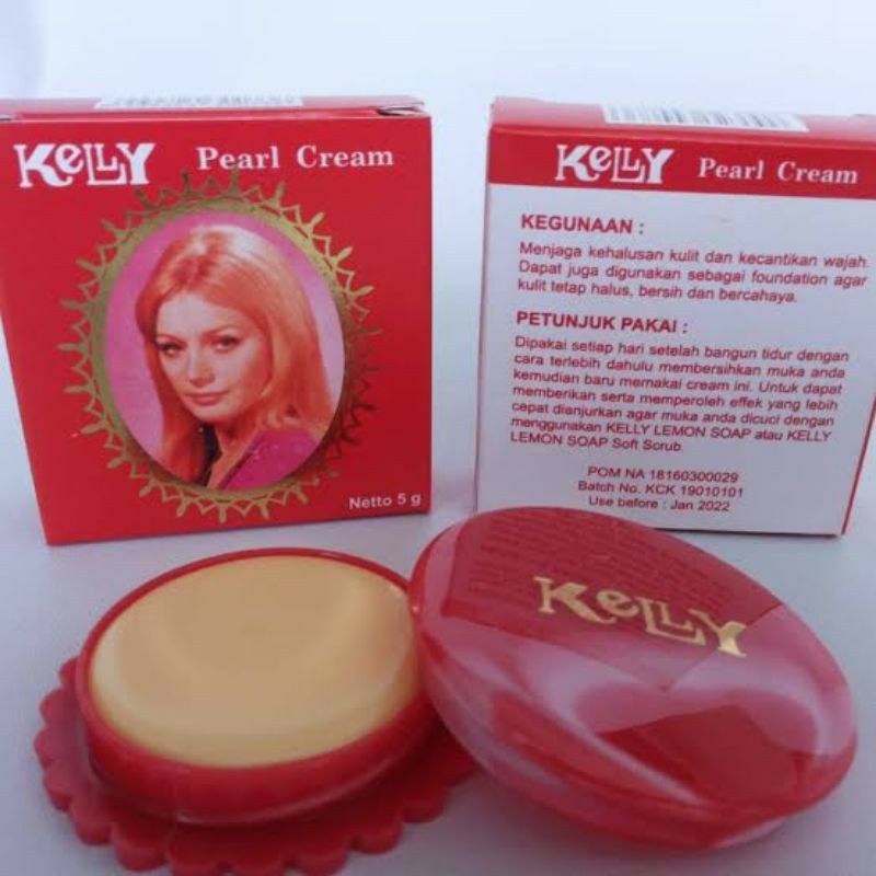 kelly pearly cream 75gr/cream wajah/cream pemutih