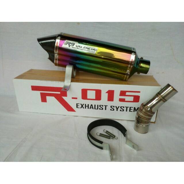 Knalpot Slip On R9 Valencia Rainbow MT25, R25, Ninja 250 Fi ABS, Z250