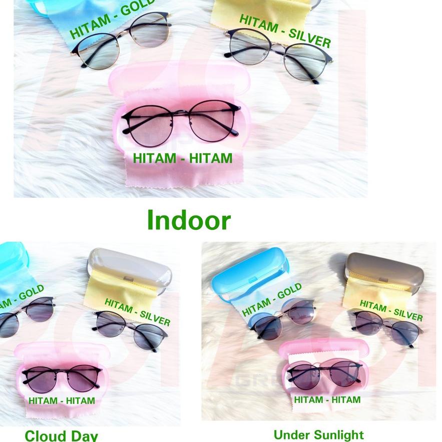 ⚡GROSIR⚡ E ( E15 ) KACAMATA PHOTOCROMIC +FREE GIFT ( 1 KOTAK KACAMATA + 1 LAP KACAMATA ) termurah se