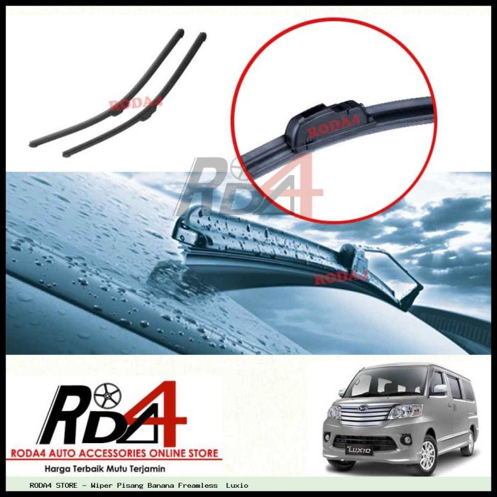 Wiper Mobil Luxio 19 19 Frameless Banana 1 Set 2 Pcs