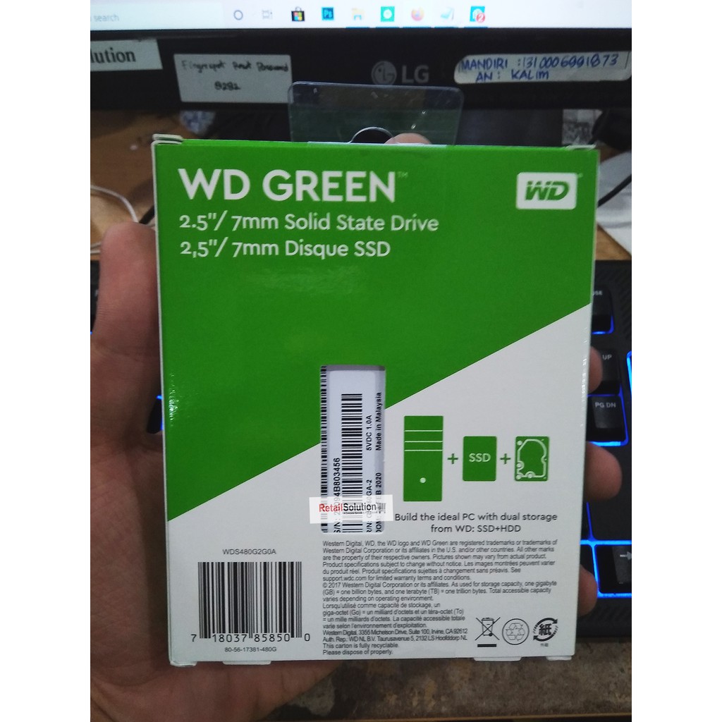 SSD WD Green 480GB 2.5&quot; SATA3 ORI - SSD PC Laptop Mini PC