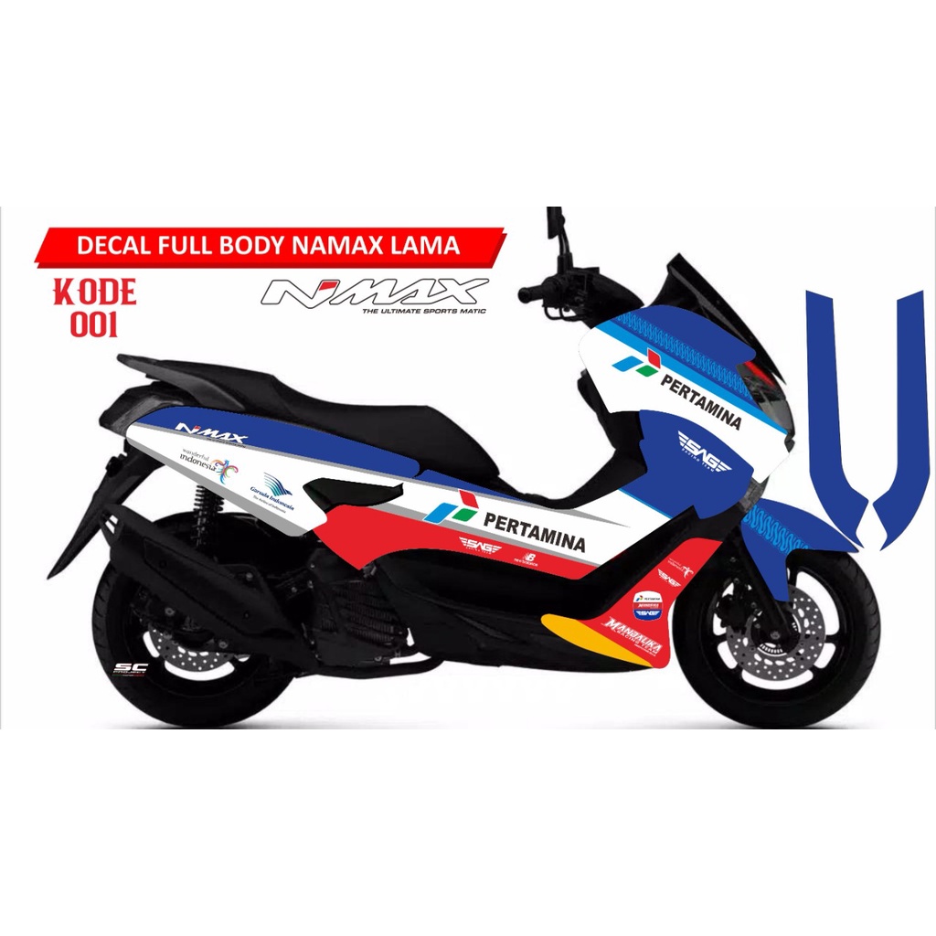 STICKER DECAL STIKER DECAL FULL BODY MOTOR YAMAHA NMAX OLD 2018-2019 MANDALIKA