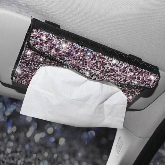 Tempat tissue mobil blink kotak tissue Tempat Kotak Tissue Tisu DAD FULL BLING Jepit Gantung Sunvisor Pintu Mobil