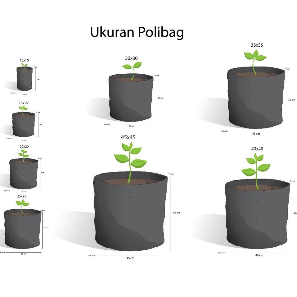 3.3 SALE 17 Polybag Tanaman 35x35 Pot Plastik Polibag Kecil PolibekTebal 35 x 35 Bibit Sayuran Bunga