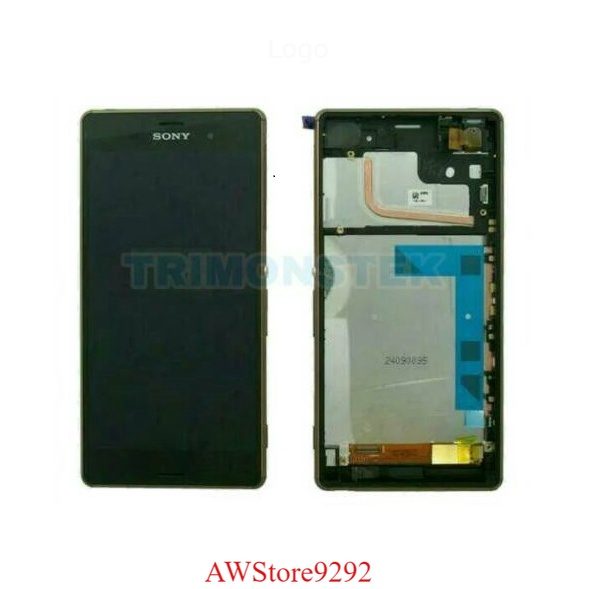 LCD TS Touchscreen Frame Fullset SONY XPERIA Z3 SMALL D6603 ORI GOLD