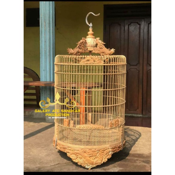 sangkar murai batu ukir naga