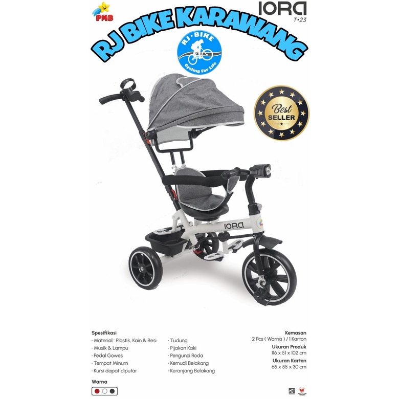 SEPEDA ANAK RODA TIGA TRICYCLE TC IORA T23