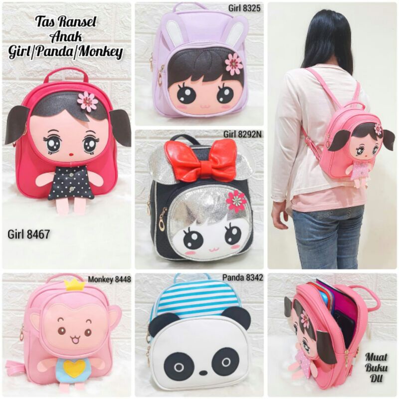 Tas Ransel Anak Perempuan / Tas Ransel Anak Lucu / Tas Ransel Boneka Anak