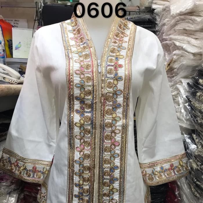 atasan wanita kebaya alexuez putih gold