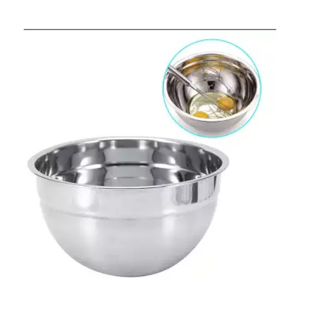 Mixing Bowl Stainless Steel 26CM TEBAL - Baskom stainless 26cm