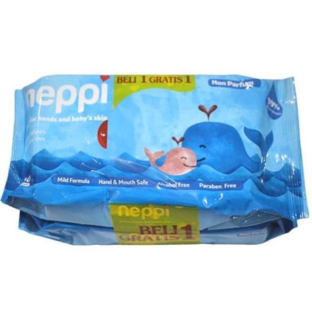 Neppi Baby Wipes 50'S Buy 1 Get 1 Free / neppi Antiseptic / tissue basah bayi