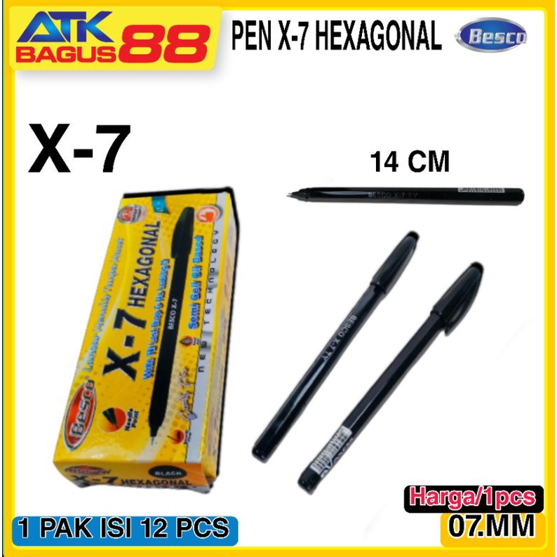 HEXAGONAL PEN (pena besco x-7) 1 pack