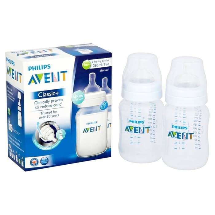 Botol Susu Avent Philips Classic+ 260ml - Botol Susu Avent Original Classic 260ml - Isi 2pc