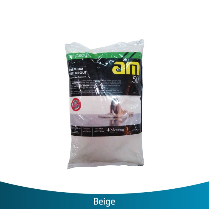 AM 50 Tile Grout Warna Beige 1 Kg - Pengisi Nat Keramik