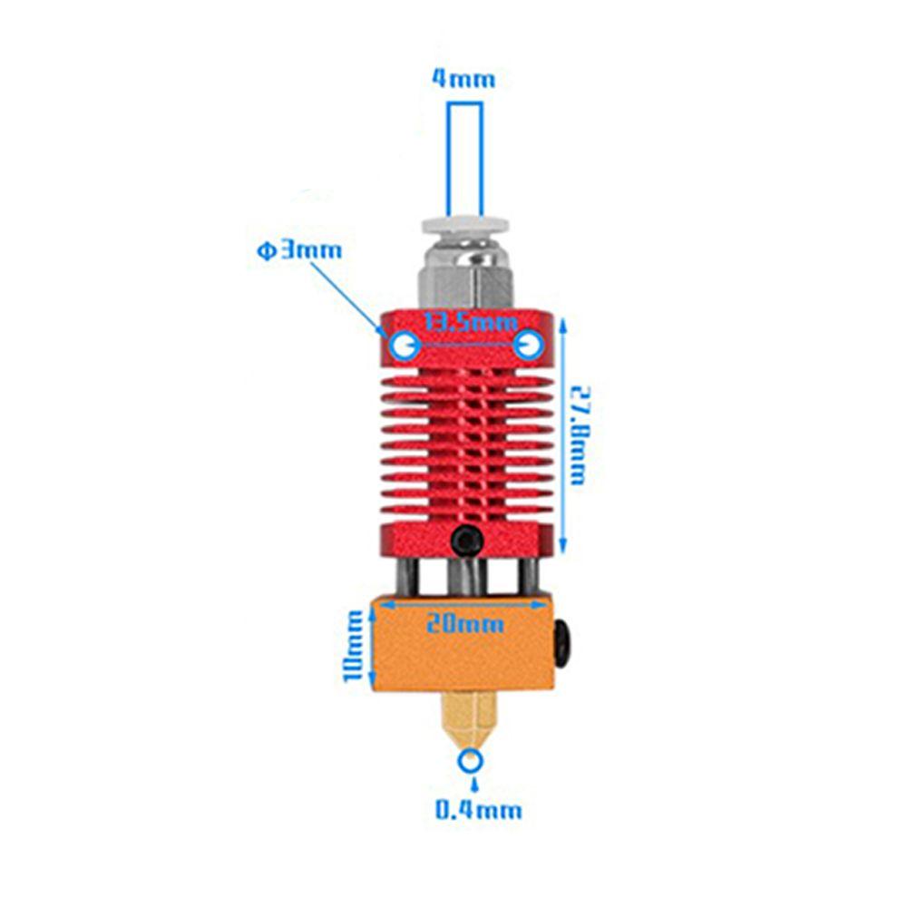 Top Extruder Kit Bagian Printer 3D Tahan Lama Untuk Nozzle Ender-3 CR-10 Aluminium Alloy