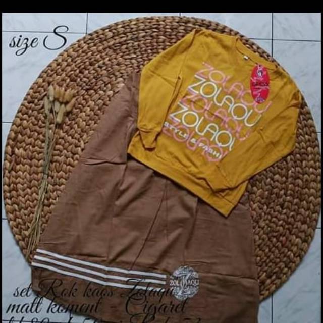 SET ROK ANAK / KAOS ZOLAQU / ROK CIGARET
