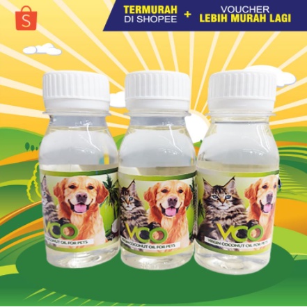 VCO BOTOL 60 - Minyak Kelapa VCO Obat Jamur Scabies Diare Kucing Anjing Kelinci