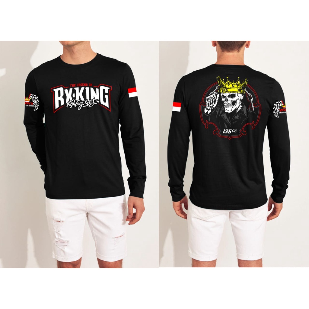 baju kaos pria / baju kaos rx king yrki lengan panjang / baju kaos motor yamaha / baju kaos komonita