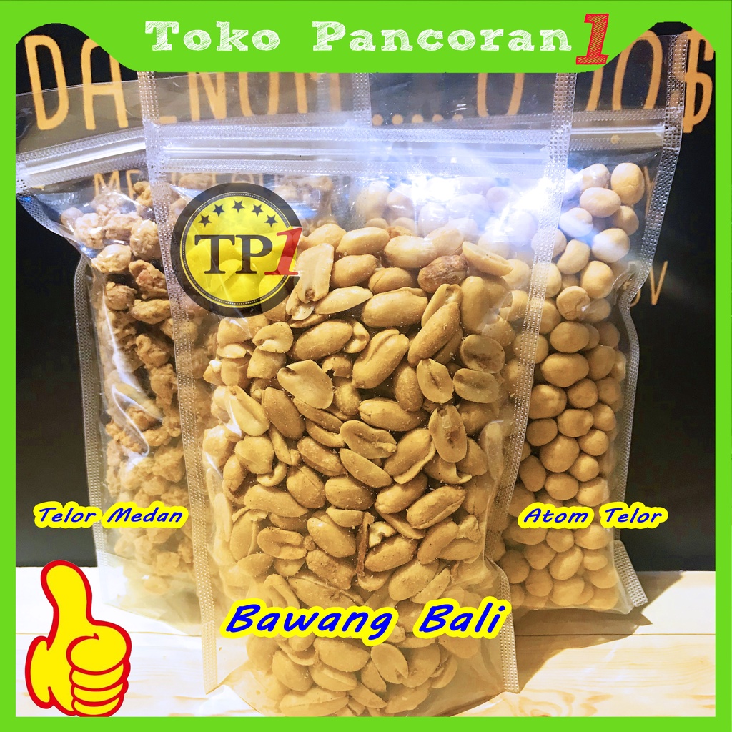 Kacang Tanah Aneka Rasa Kacang Bawang Bali Kacang Atom Kacang Medan 200 g