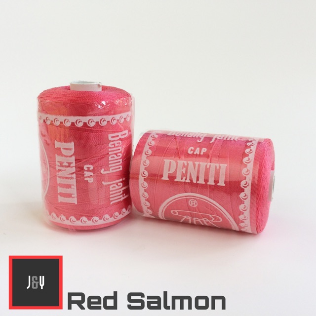 Benang nylon no 30 cap peniti merah salmon