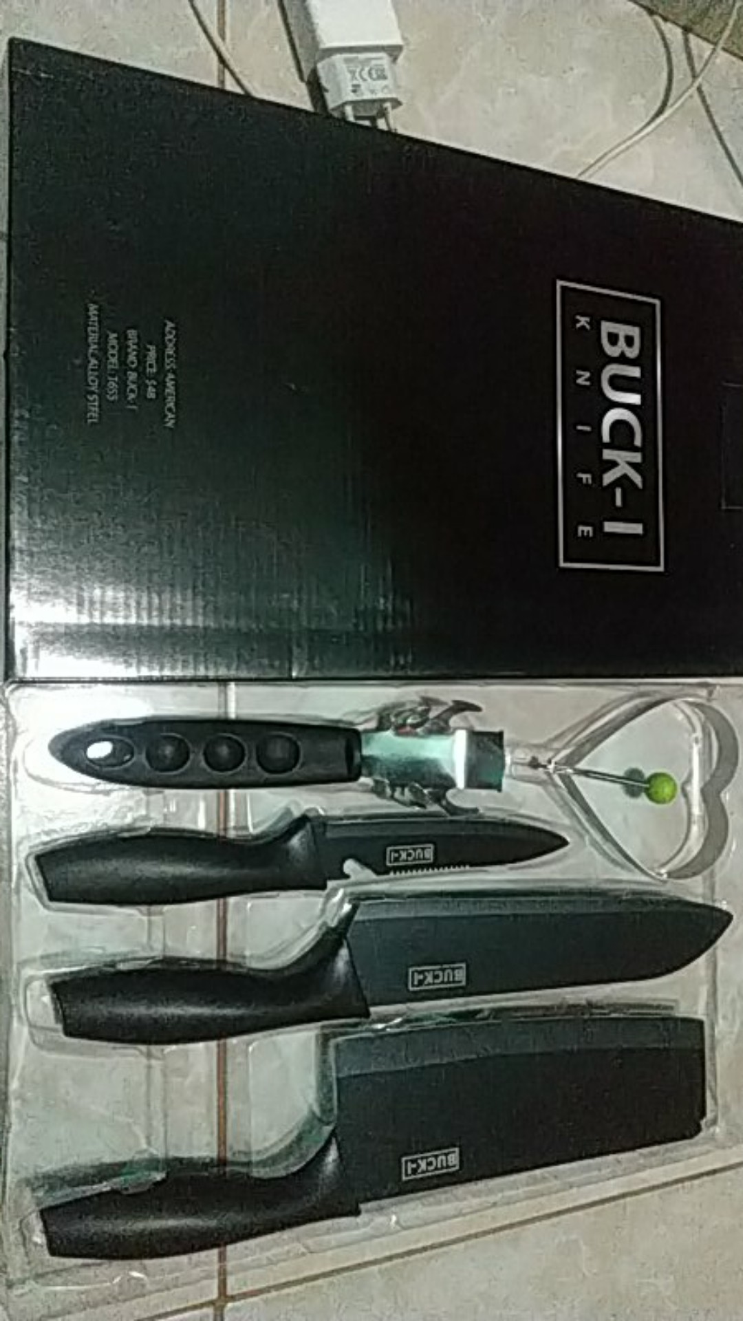 Set Pisau Dapur 5 Pcs Black Kitchen Knive Set Black Marble 5 Pcs/set Pisau Anti Lengket