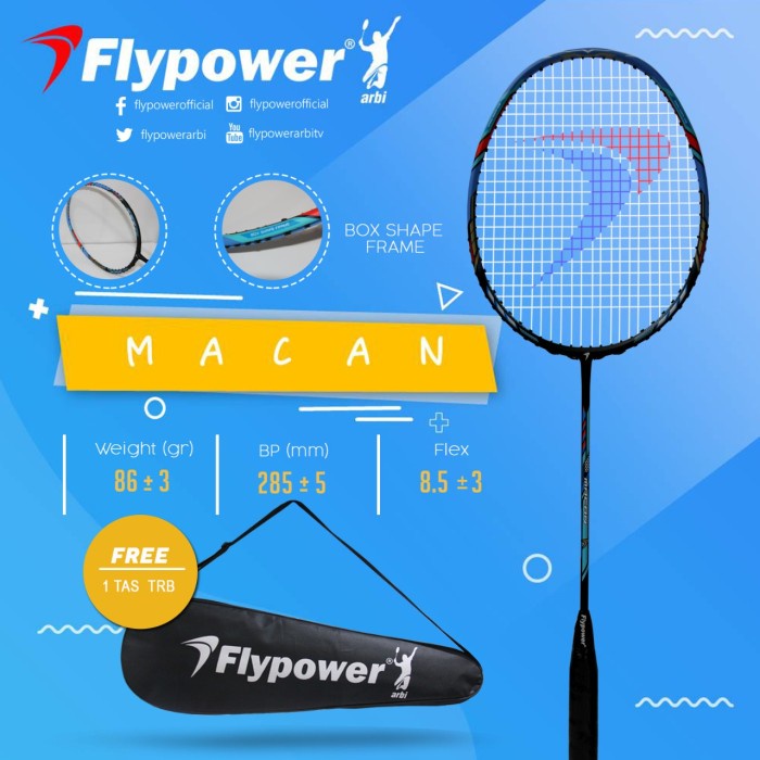 RAKET BADMINTON FLYPOWER MACAN ORIGINAL