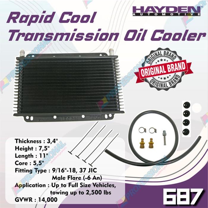 Hayden 687 Rapid Cool Atf Transmisi Cooler Pajero Fortuner Innova