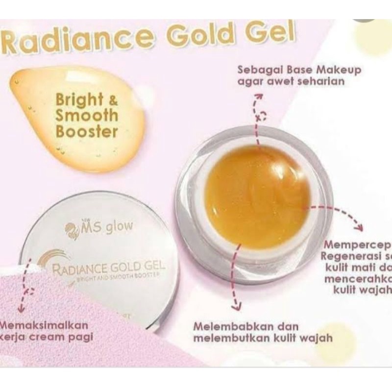 Radiance Gold Gel Ms Glow/Ms Glow Radiance Gold Gel/skincare glowing