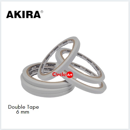 

Double Tape Merek Akira / Double Sided Tape 6mm / Perekat Kertas