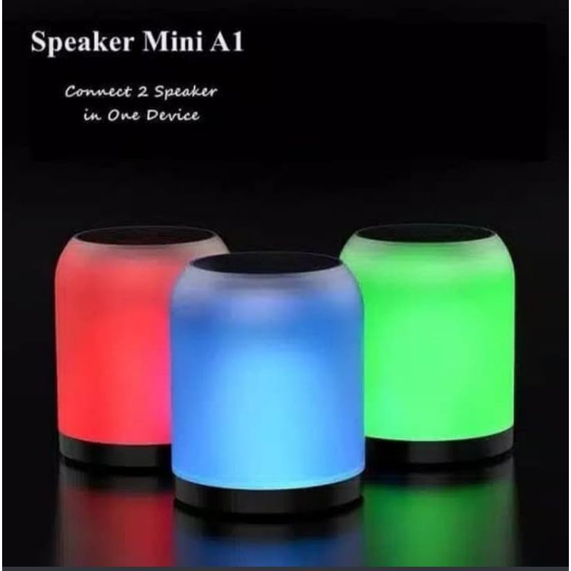 Speaker bluetooth speaker wireless A1 dengan lampu warna warni