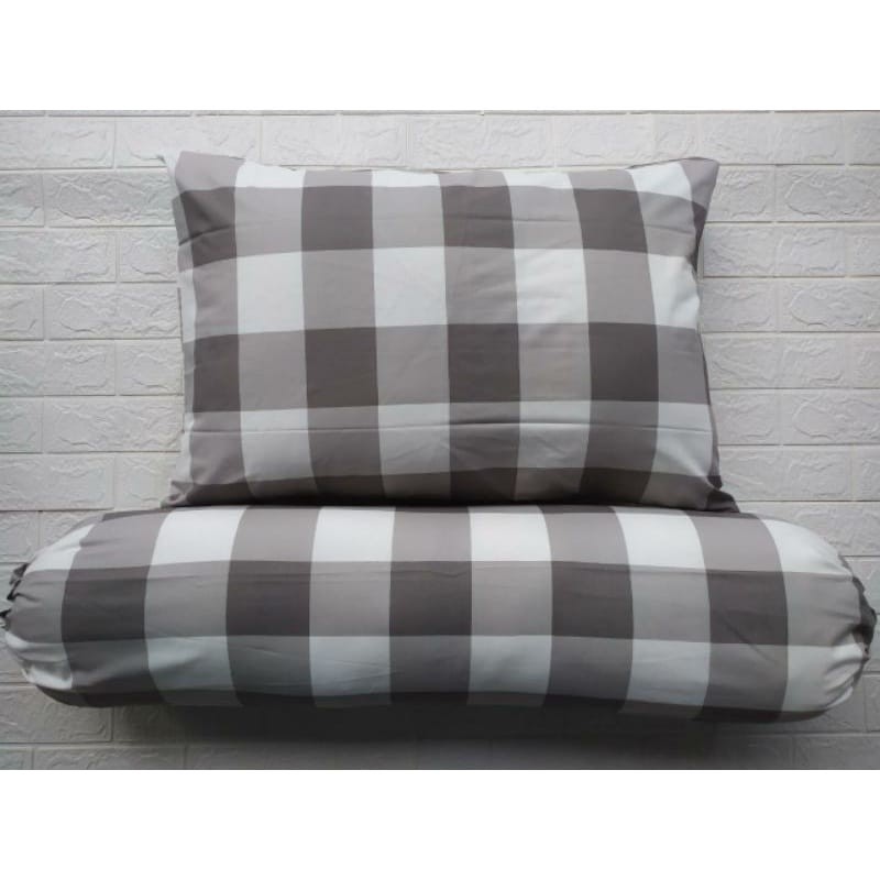 SARUNG BANTAL SARUNG GULING AESTHETIC KOTAK-KOTAK MINIMALIS / SARBAN AESTHETIC SARGUL SPREI MOTIF