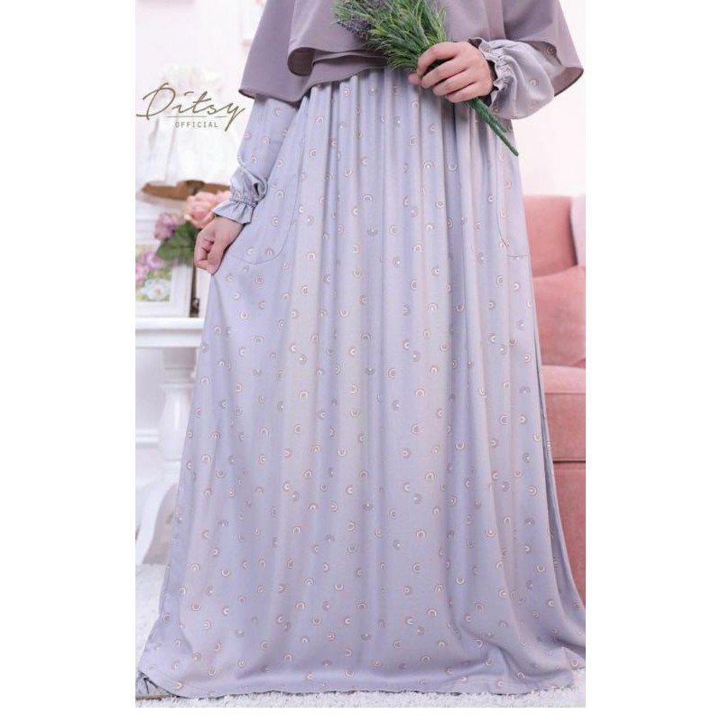 ~DITSY JUNI~ RAINBOW GREY NIGHTGOWN XL