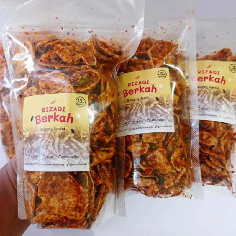 

Keripik Basreng Pedas Daun Jeruk Basreng Daun Jeruk 250gr