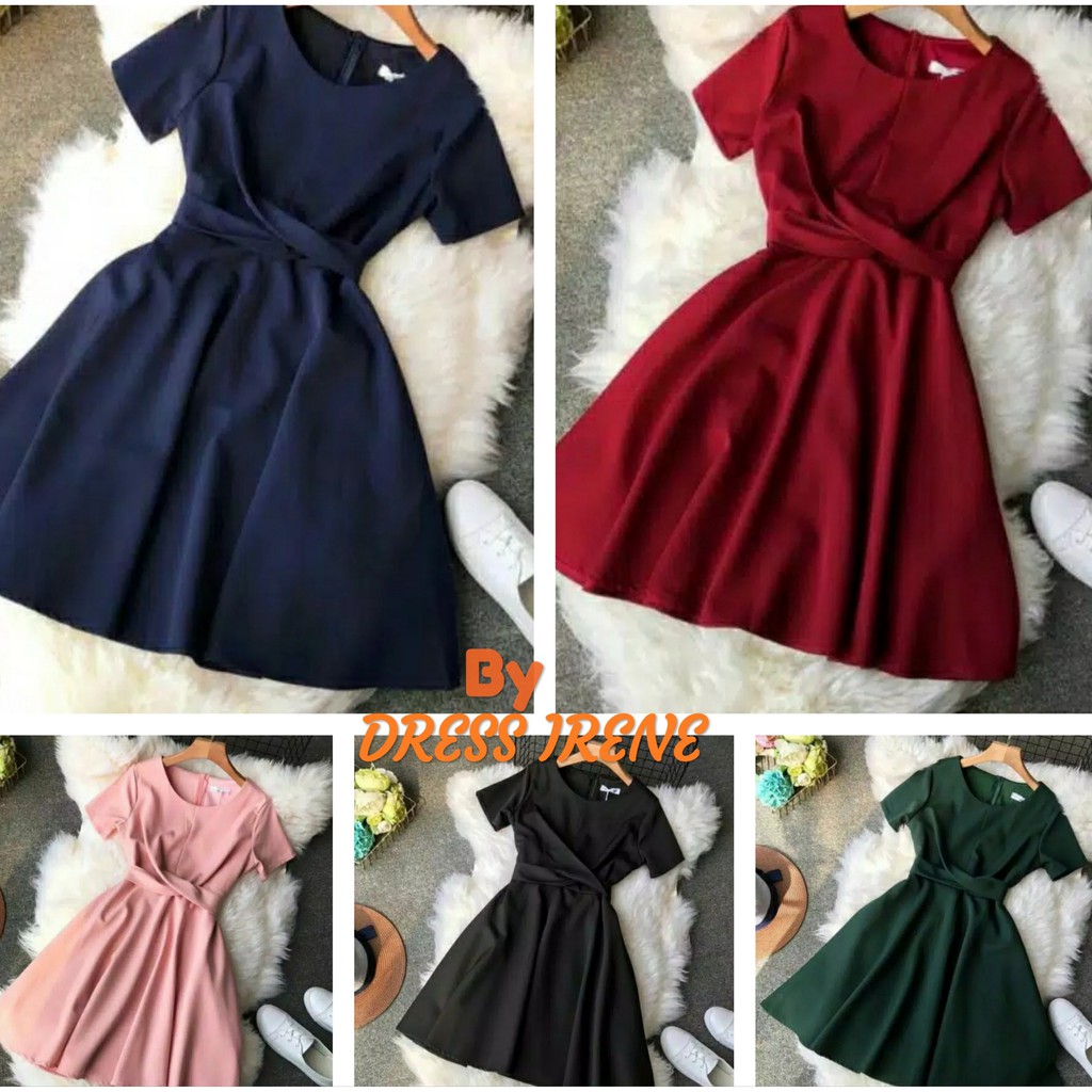 DRESS IRENE / DRESS WANITA BAHAN TEBAL