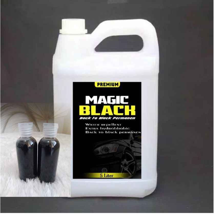 Grosir Magic Black Premium 60ml [Penghitam motor/mobil, Trim Restorer, Dasboard, Body motor/ mobil]