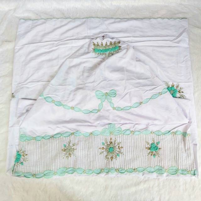 MUKENA BORDIR TILE TERUSAN JUMBO PREMIUN