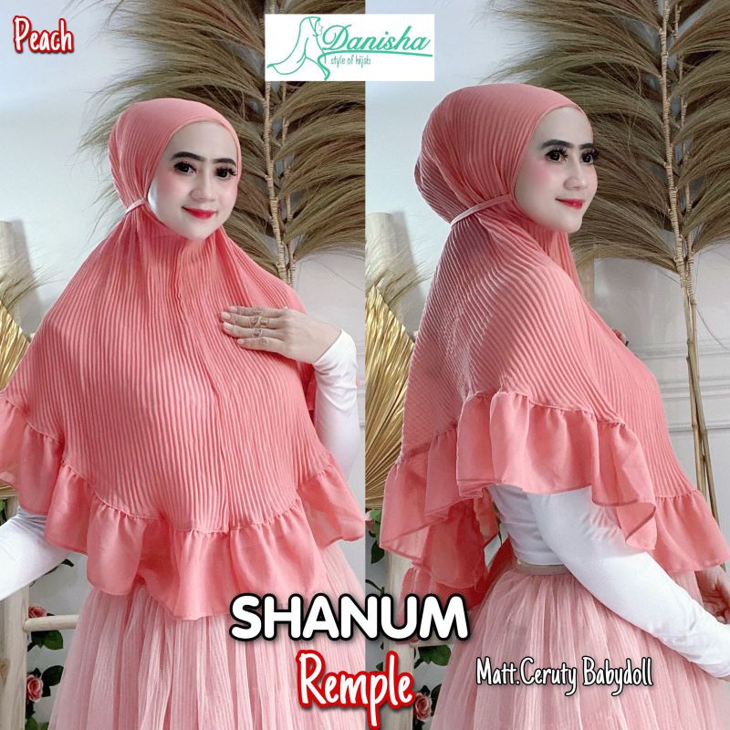Jilbab Maryam Plisket Shanum Rempel Simpel Original Danisha-5