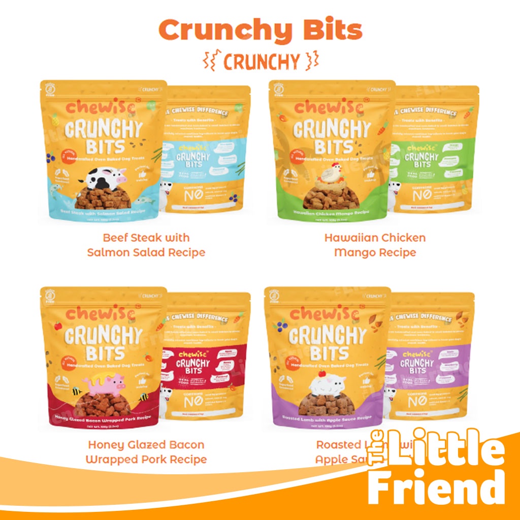 Snack Cemilan Treat Anjing CHEWISE PUP CRUNCHY BITS Natural Oven Baked