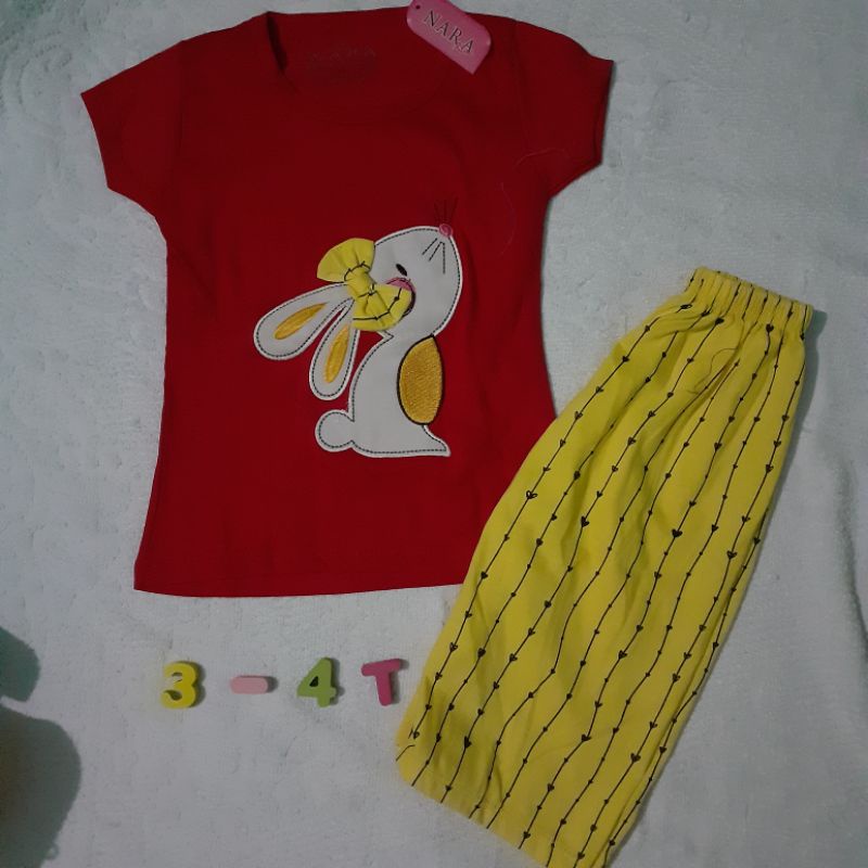 SETELAN NARA CELANA KULOT USIA 345 TAHUN FULL BORDIR